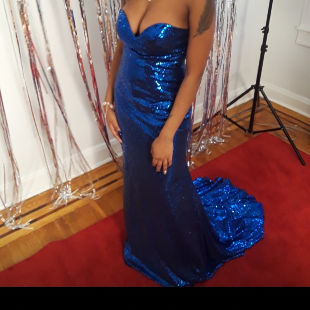 BLUE SEQUENCE DRESS